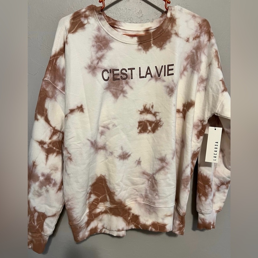 NWT ANTHROPOLOGIE LACAUSA Crew neck sweater women’s Small